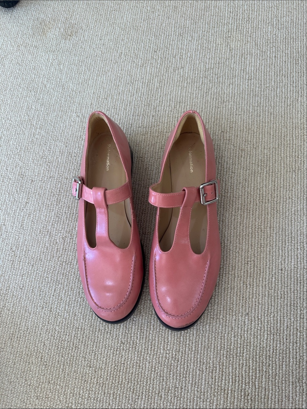 Reformation pink mary jane shoes 9